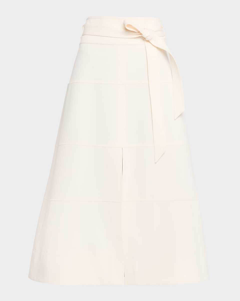 Hudson Belted A-Line Midi Skirt